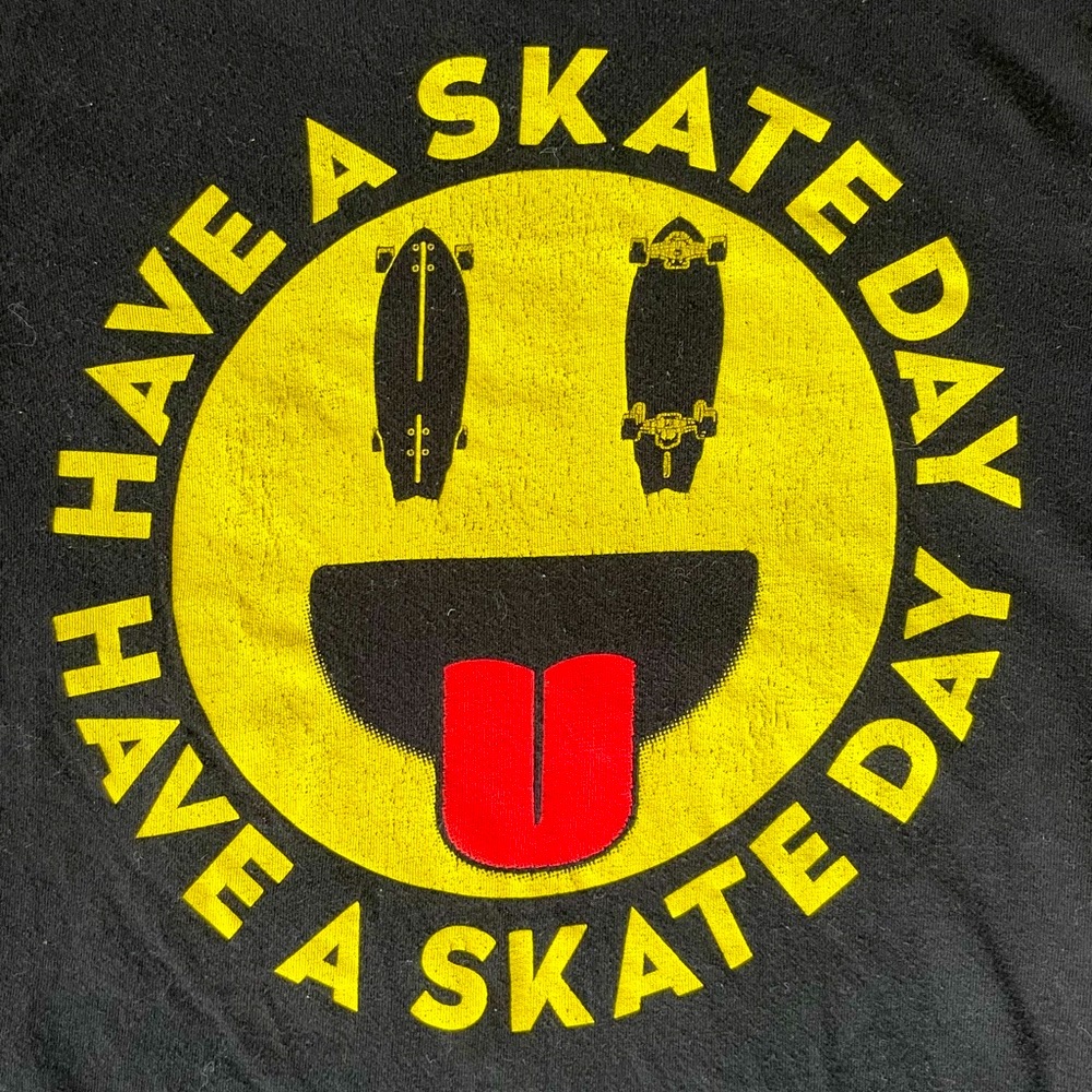 5/$20💥Skater Happy Emoji 'Have a Skate Day' Graphic Tee, Unisex, Long Sleeve